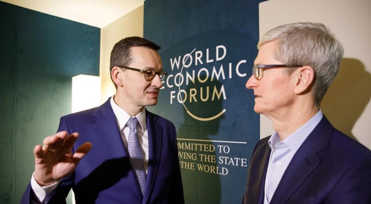 Davos: premier Mateusz Morawiecki rozmawiał z szefem Apple o inwestycjach w Polsce