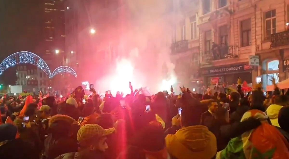 Zamieszki w Brukseli po meczu Marokańczyków na MŚ. Policja musiała użyła armatek wodnych i gazu [NAGRANIE]