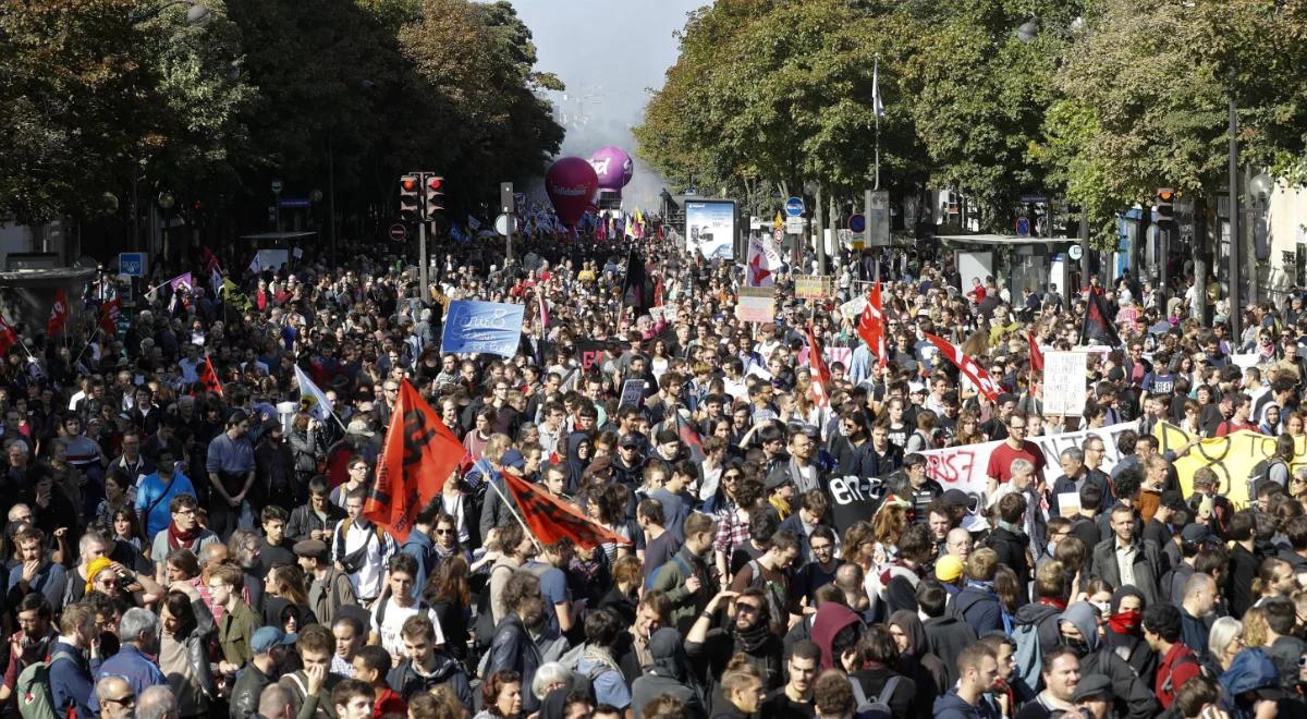   Masowe protesty we Francji. Setki tysięcy ludzi na ulicach
