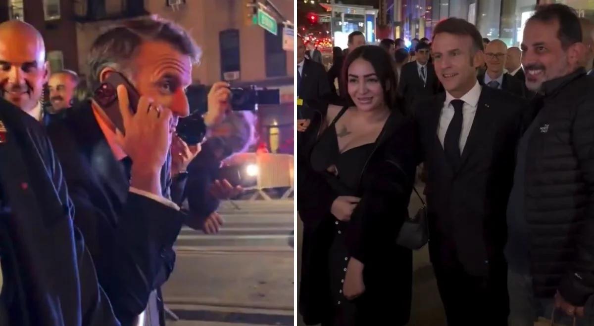Macron zatrzymany w Nowym Jorku, zadzwonił do Trumpa. "Czekam na ulicy"