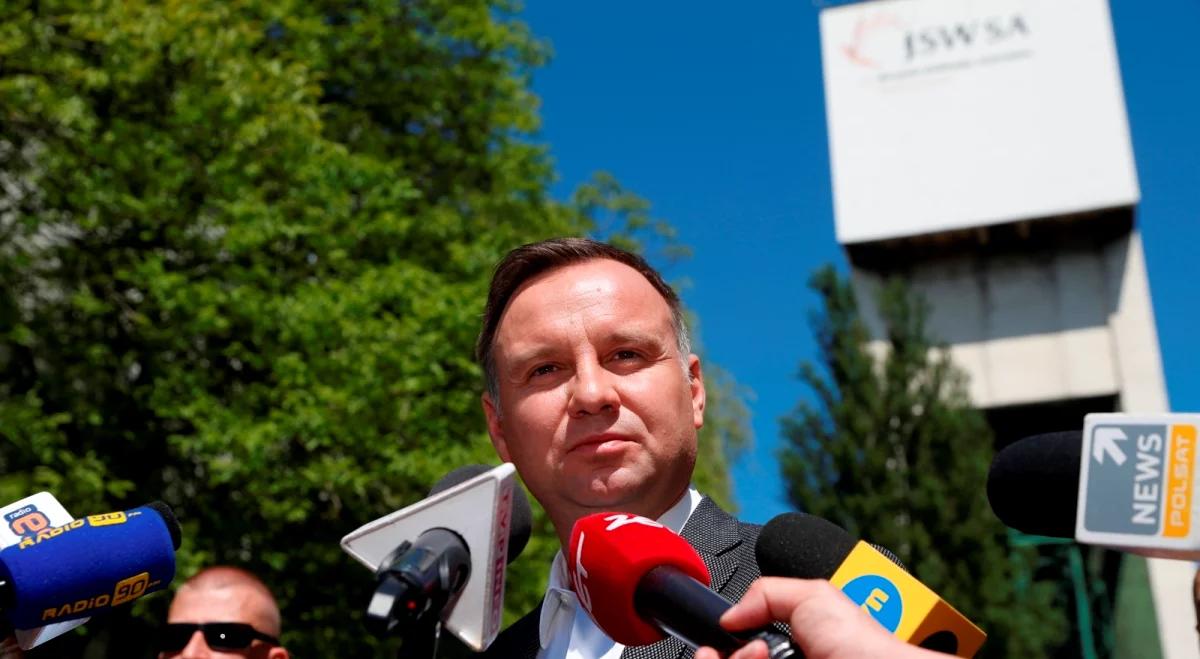 Prezydent: warunki akcji ratowniczej w kopalni Zofiówka są trudne