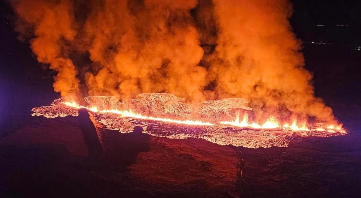 W niedzielę wybuchł wulkan w Islandii. Magma płynie w kierunku miasta Grindavik 