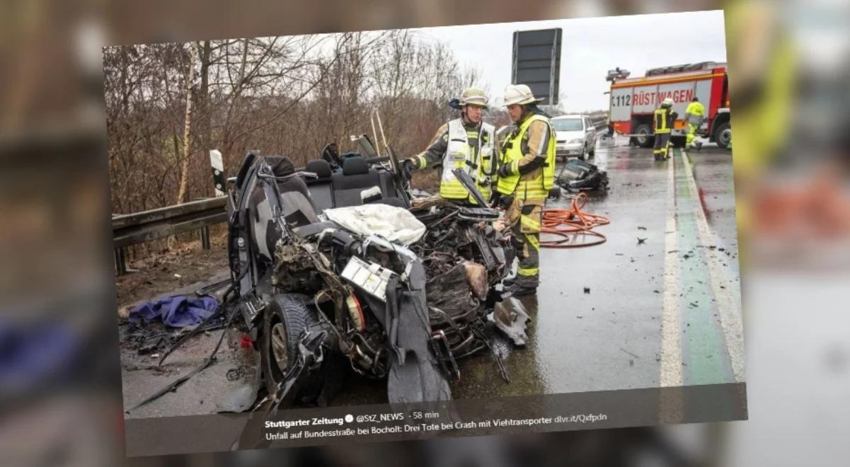 Tragedia w Niemczech. Trzech Polaków zginęło na autostradzie