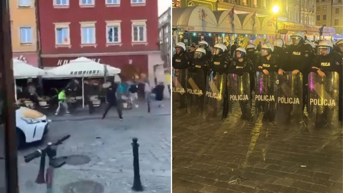 Uliczne starcia we Wrocławiu. Gorąco przed finałem Ligi Konferencji [WIDEO]