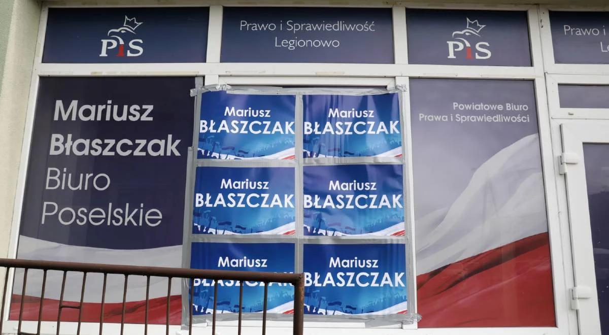 "To realizacja w praktyce hasła ośmiu gwiazdek". Mariusz Błaszczak o ataku na jego biuro poselskie