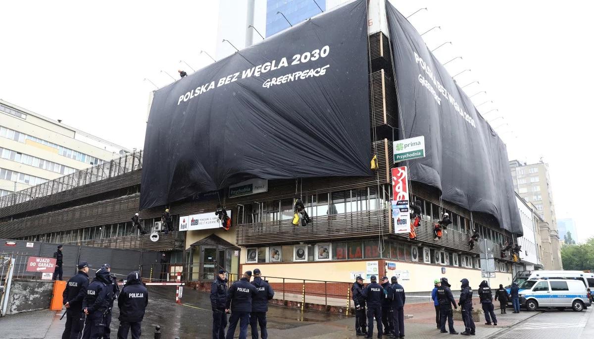 Protest Greenpeace. Rzeczniczka PiS: wycofanie węgla oznacza drastyczne podwyżki