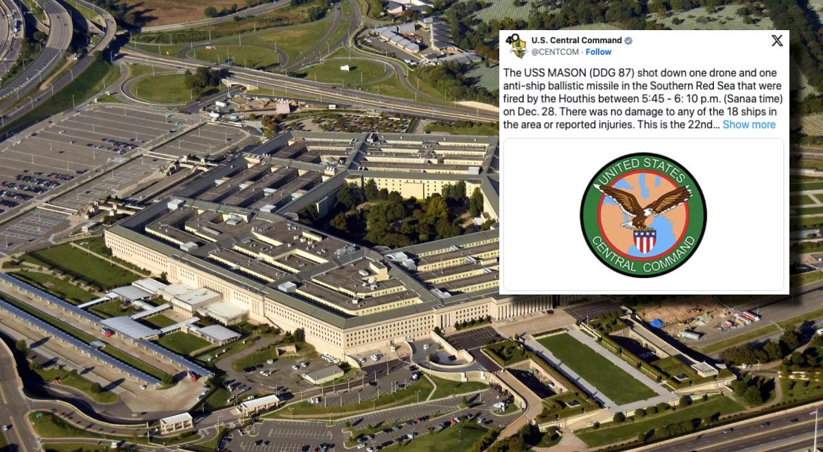 Pentagon: zestrzeliliśmy drona i rakietę balistyczną wystrzeloną przez bojowników Huti
