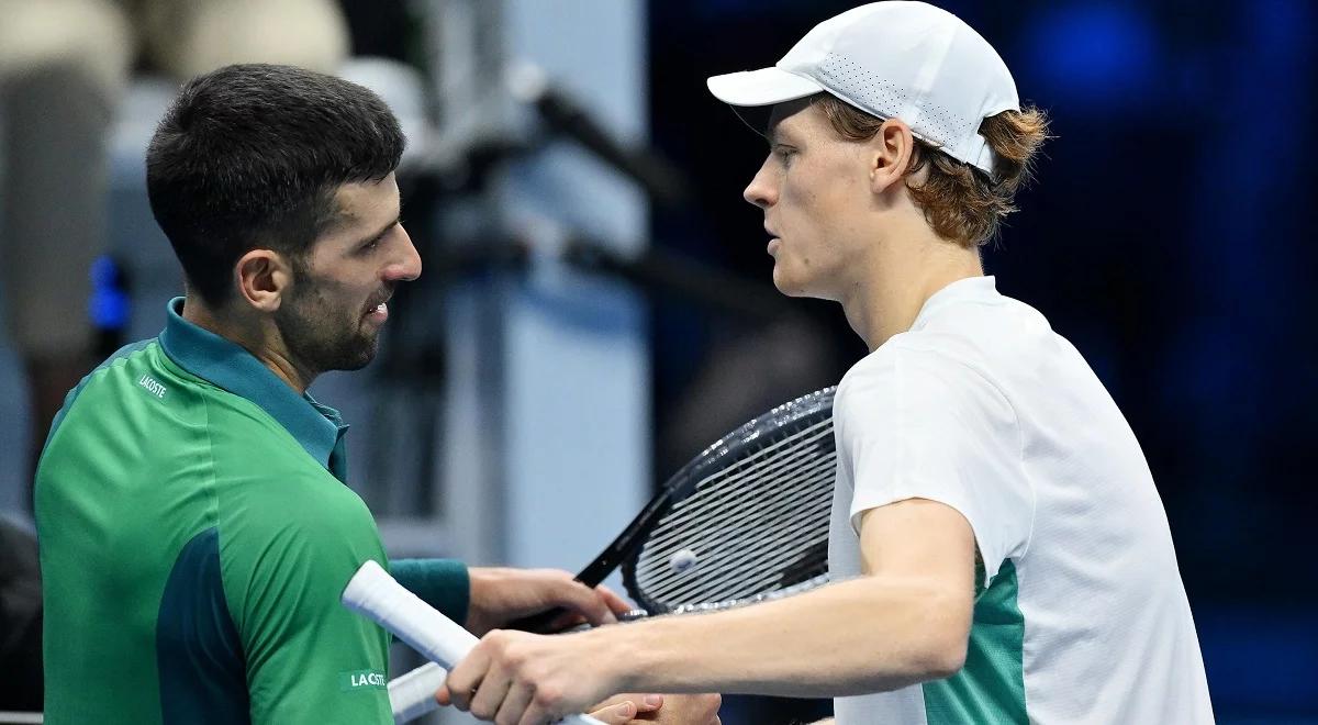 ATP Finals: Novak Djoković przegrał z Sinnerem. Hurkacz może pozbawić Serba marzeń o tytule