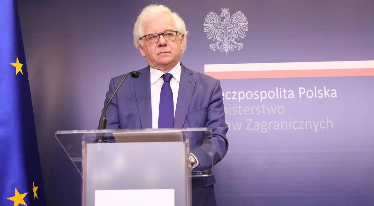 Szef polskiego MSZ: oczekujemy podjęcia dialogu ze społeczeństwem i oferujemy pomoc