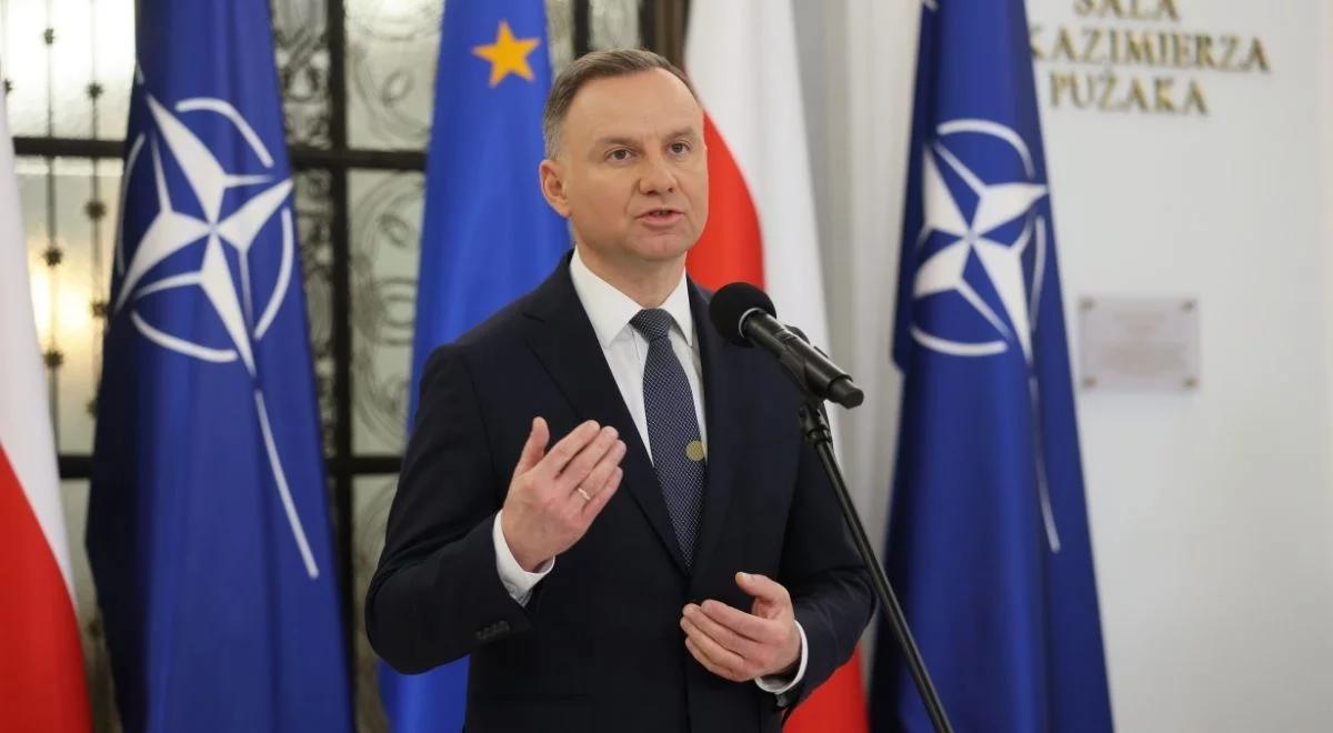 Prezydent Duda: pomoc Ukrainie i wzmocnienie wschodniej flanki NATO jest polską racją stanu