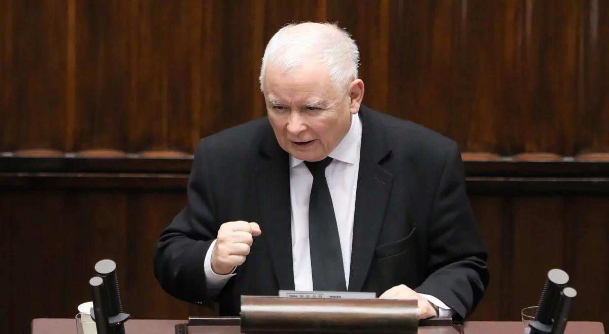 Exposé Donalda Tuska. Jarosław Kaczyński: merytorycznie było to zupełnie puste wystąpienie