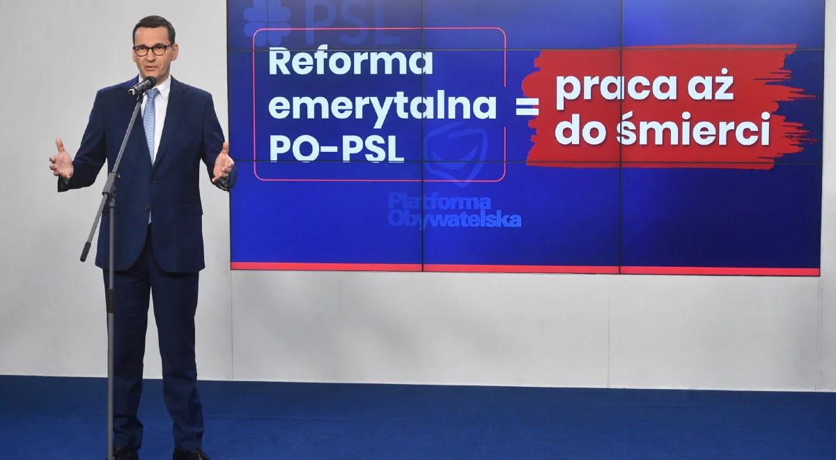 Premier Morawiecki: to PiS jest gwarantem 13. i 14. emerytury