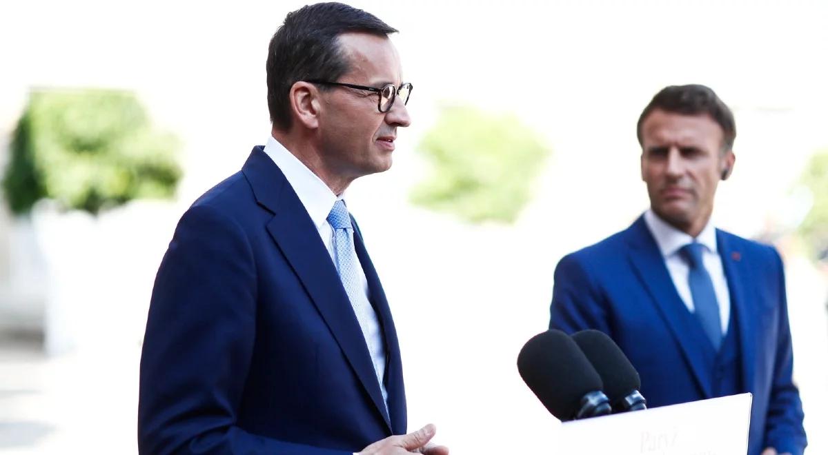 Premier Morawiecki: Ukraina zasługuje na wszelkie wsparcie Francji