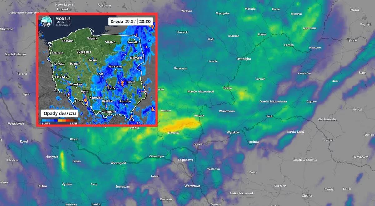 Prognoza opadów na najbliższe godziny. IMGW pokazał symulację