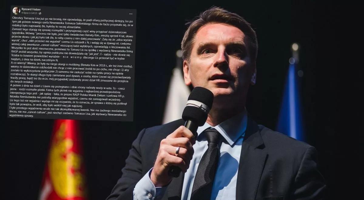 Mobbing w "Newsweeku" za Tomasza Lisa? Kolejny dziennikarz podał szczegóły