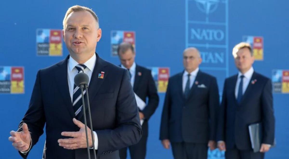 "Jedność i solidarność". Prezydent Andrzej Duda o założeniach szczytu NATO