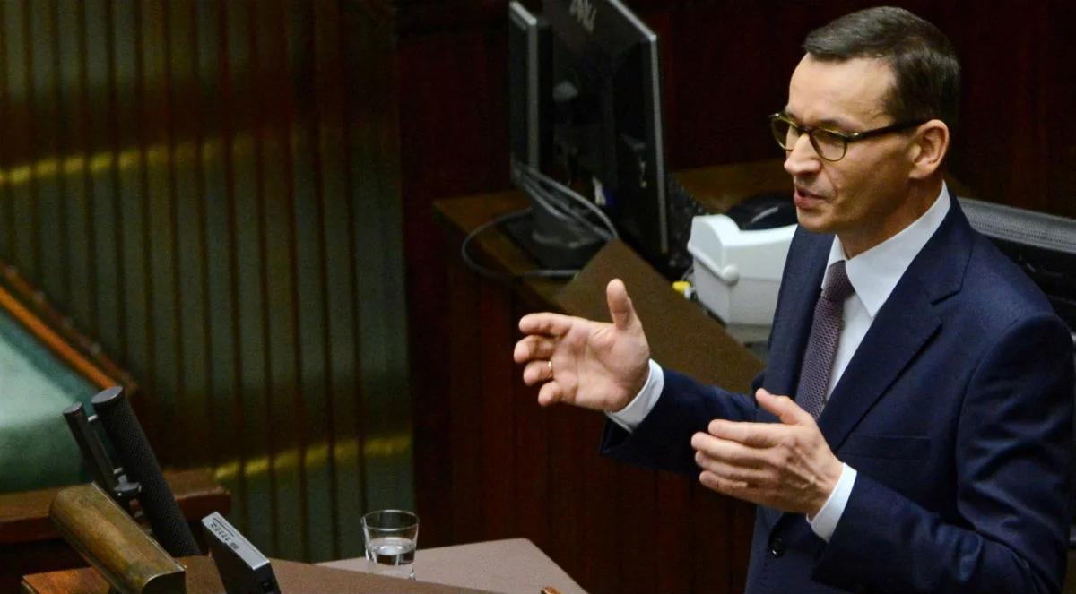 Premier Mateusz Morawiecki w Sejmie: prąd nie będzie droższy