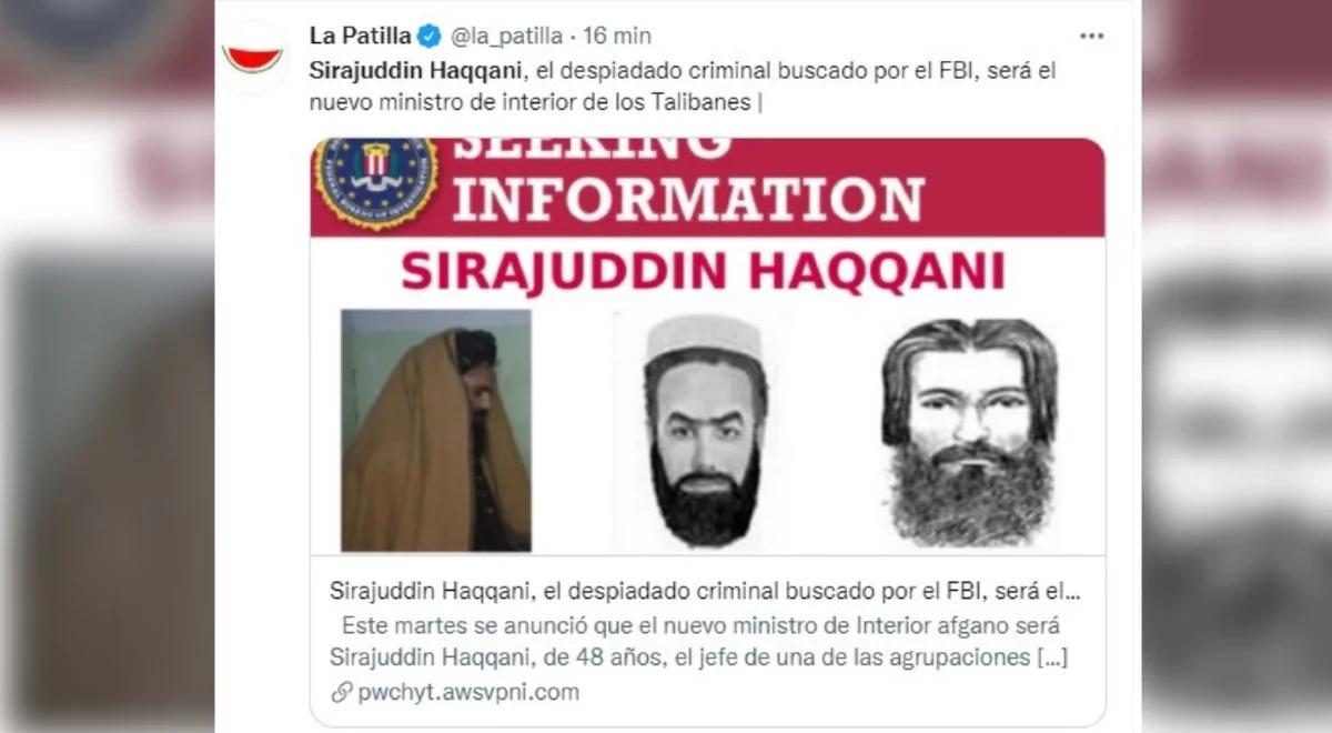 Afganistan ma nowy rząd. Wśród ministrów poszukiwany przez FBI za terroryzm 