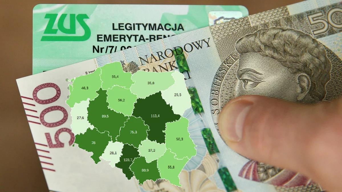 Mapa renty wdowiej od ZUS. Sprawdziliśmy, czego na niej nie widać