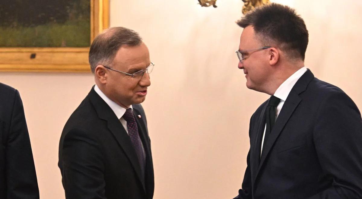 Prezydent Andrzej Duda spotka się dziś z marszałkiem Sejmu Szymonem Hołownią