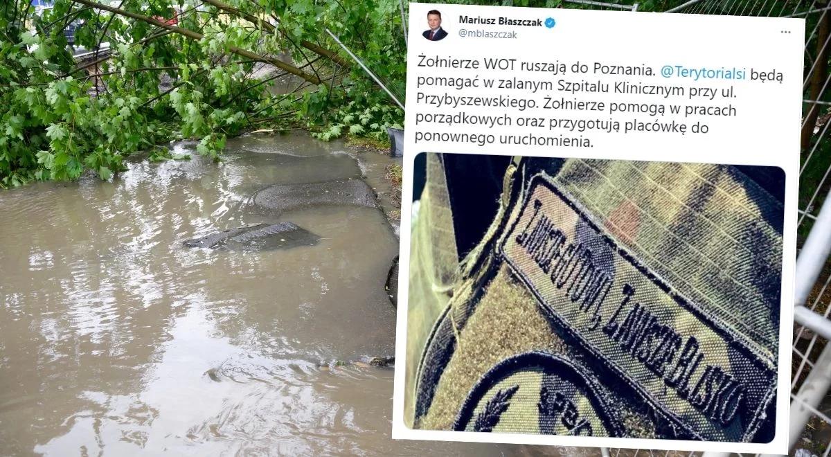 Zalany szpital w Poznaniu. Szef MON: w pracach porządkowych pomogą żołnierze WOT