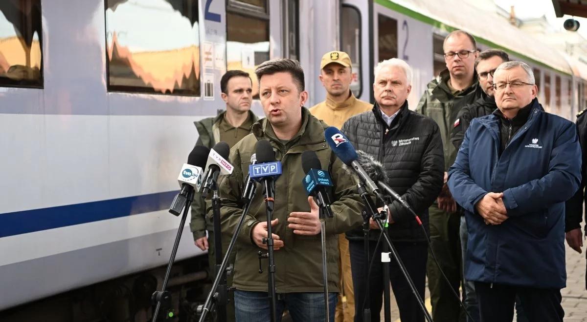 Polska pomoc dla Ukrainy. W Przemyślu czeka pociąg przystosowany do transportu rannych