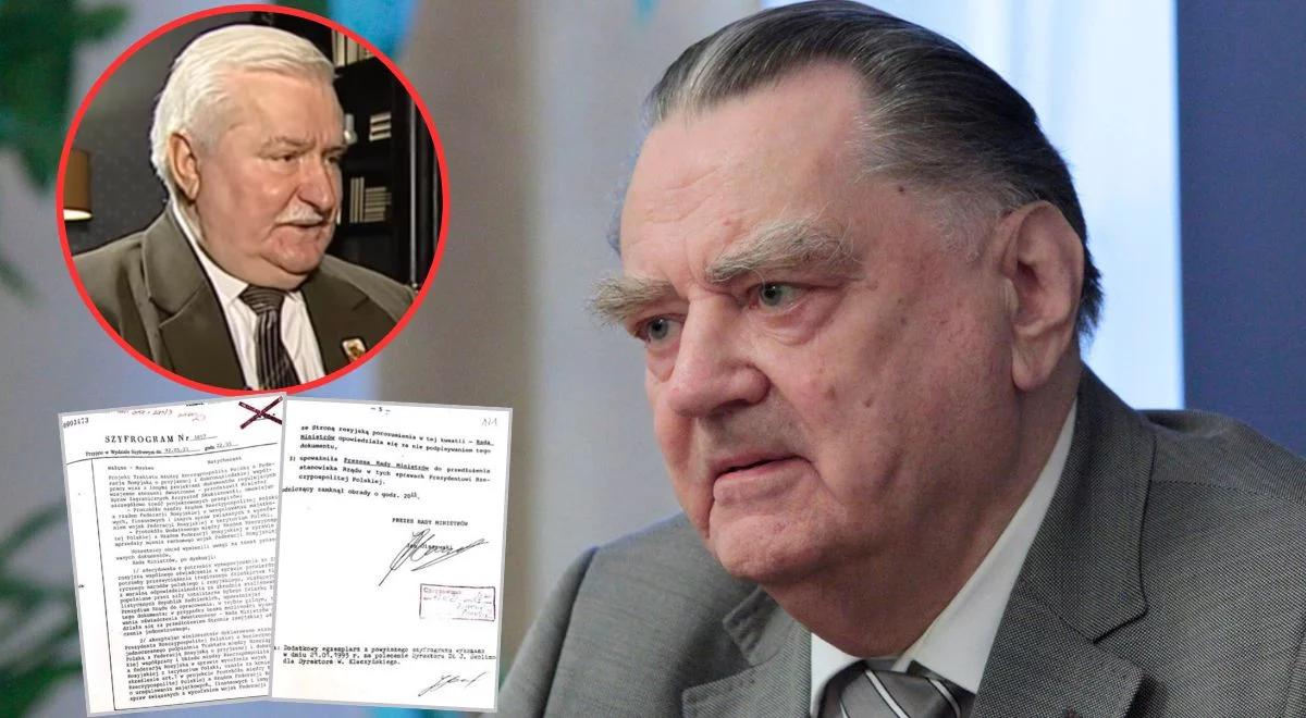 Ujawniono szyfrogram rządu Jana Olszewskiego. Adresatem był przebywający w Moskwie Lech Wałęsa