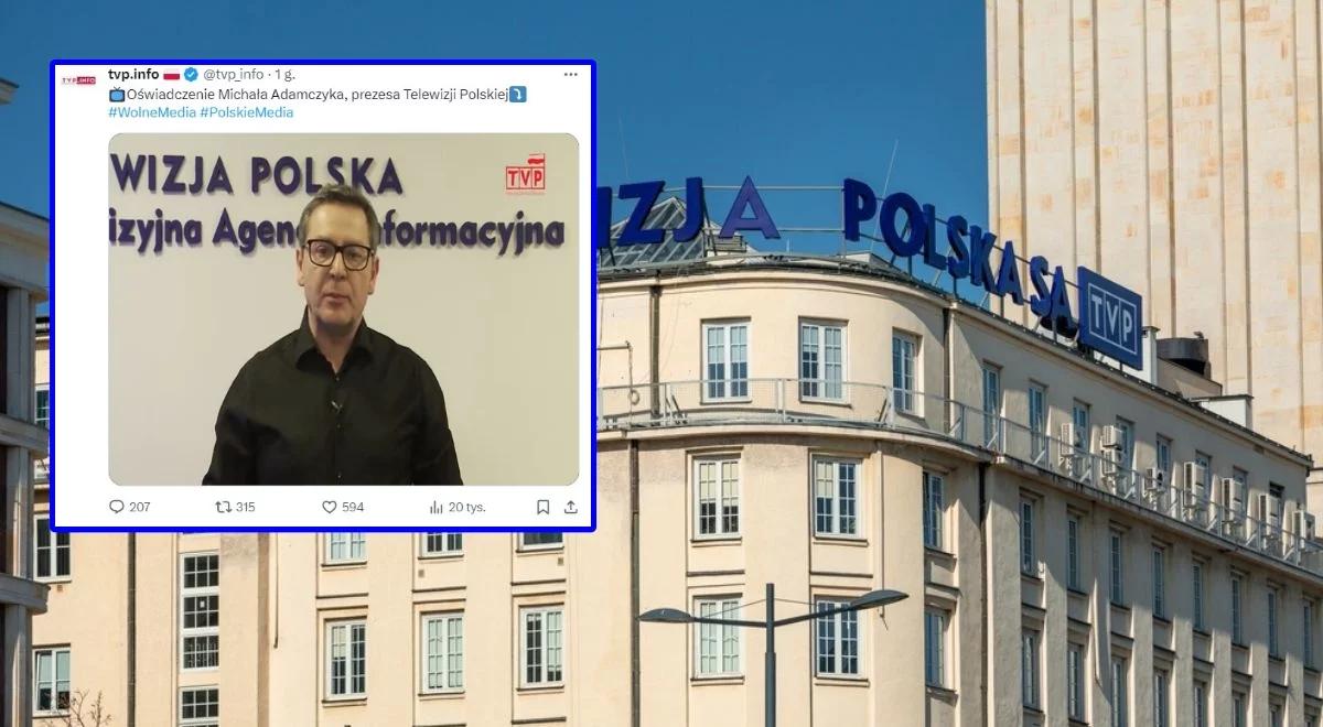 Rada Mediów Narodowych powołała nowego prezesa TVP. Oświadczenie Michała Adamczyka