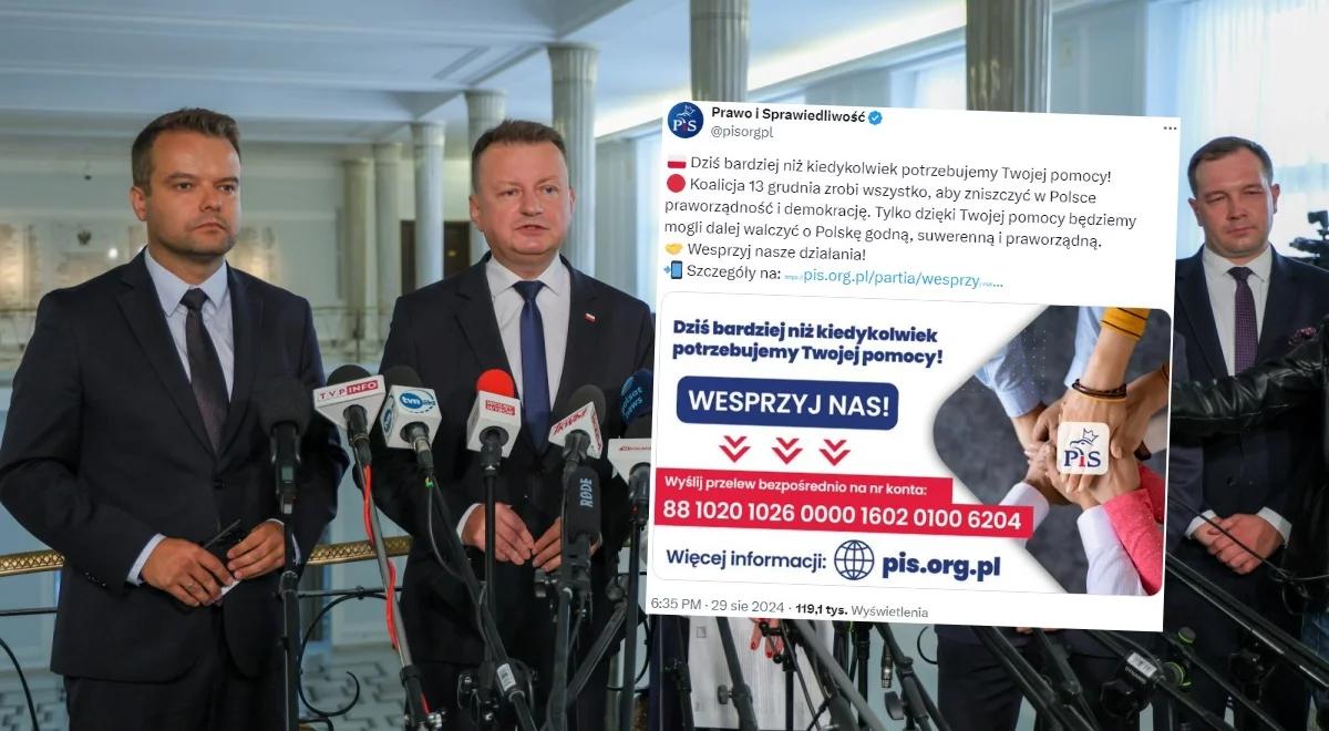 PiS prosi o wsparcie. Już ruszyły apele o wpłaty na partię