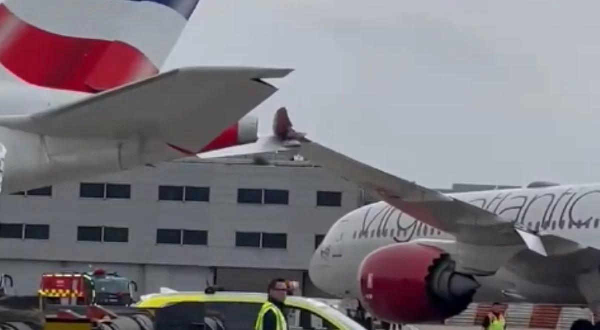 Chwile grozy na Heathrow. Zderzyły się dwa samoloty