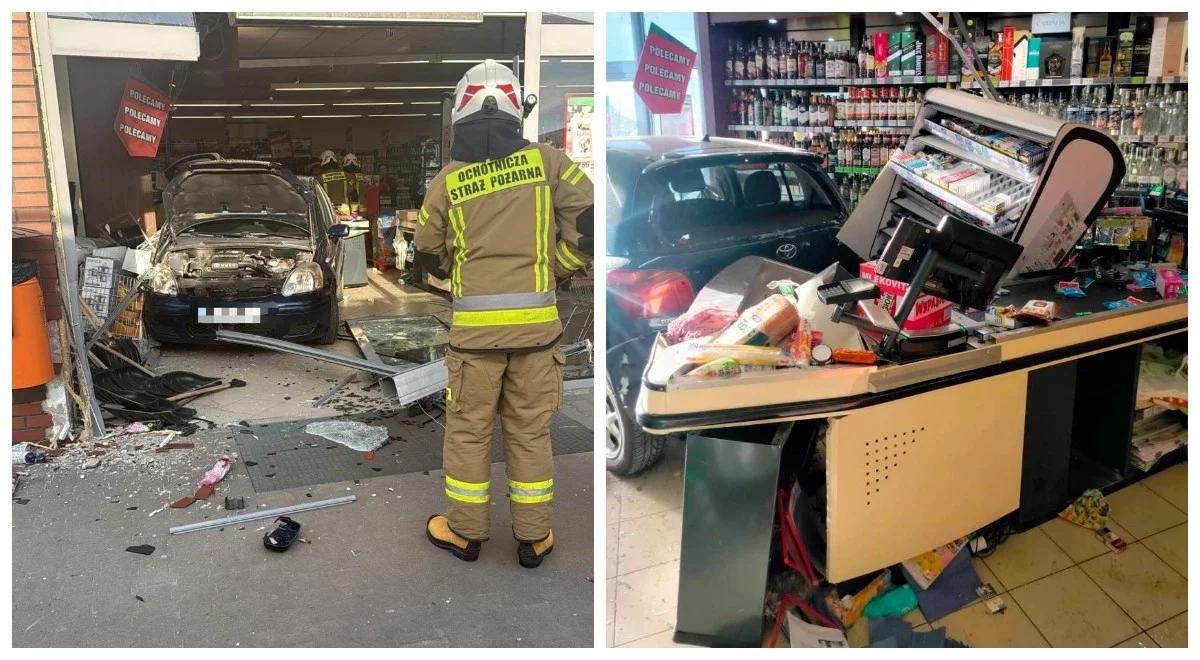 Wcisnął gaz i wjechał do marketu. Dwie osoby poszkodowane