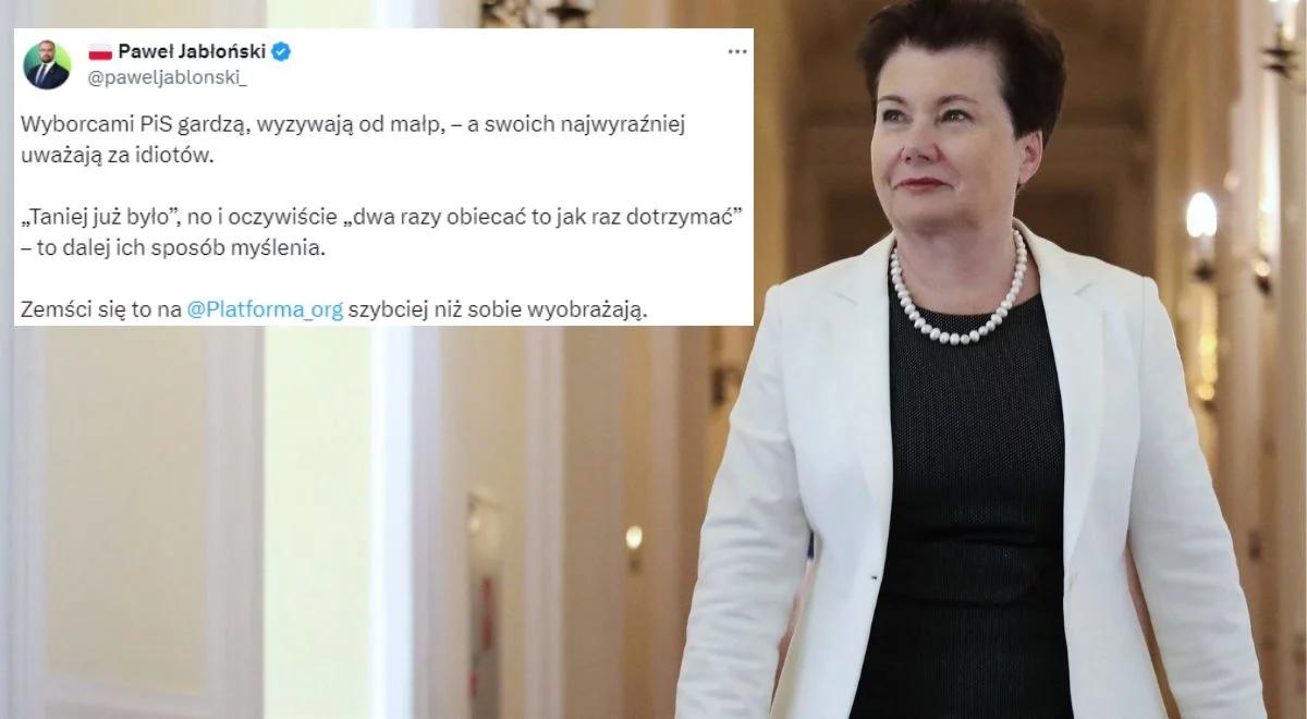 Wiceszef MSZ komentuje wypowiedź Gronkiewicz-Waltz: wyborcami PiS gardzą, a swoich uważają za idiotów
