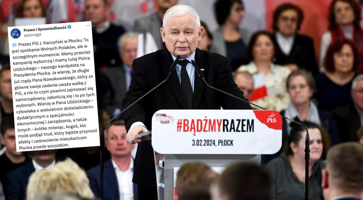 Prezes PiS odsłonił kolejną kartę. Przedstawił kandydata na prezydenta Płocka