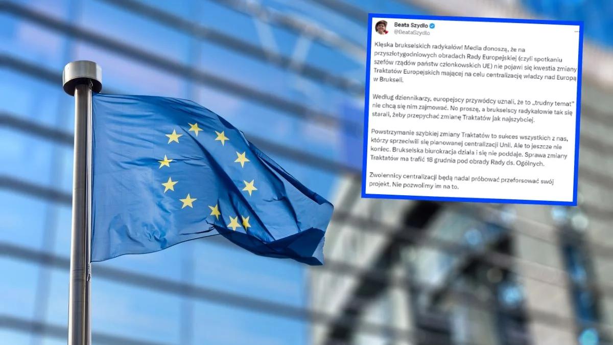 Sprawa unijnych traktatów nie będzie procedowana. Szydło: klęska brukselskich radykałów