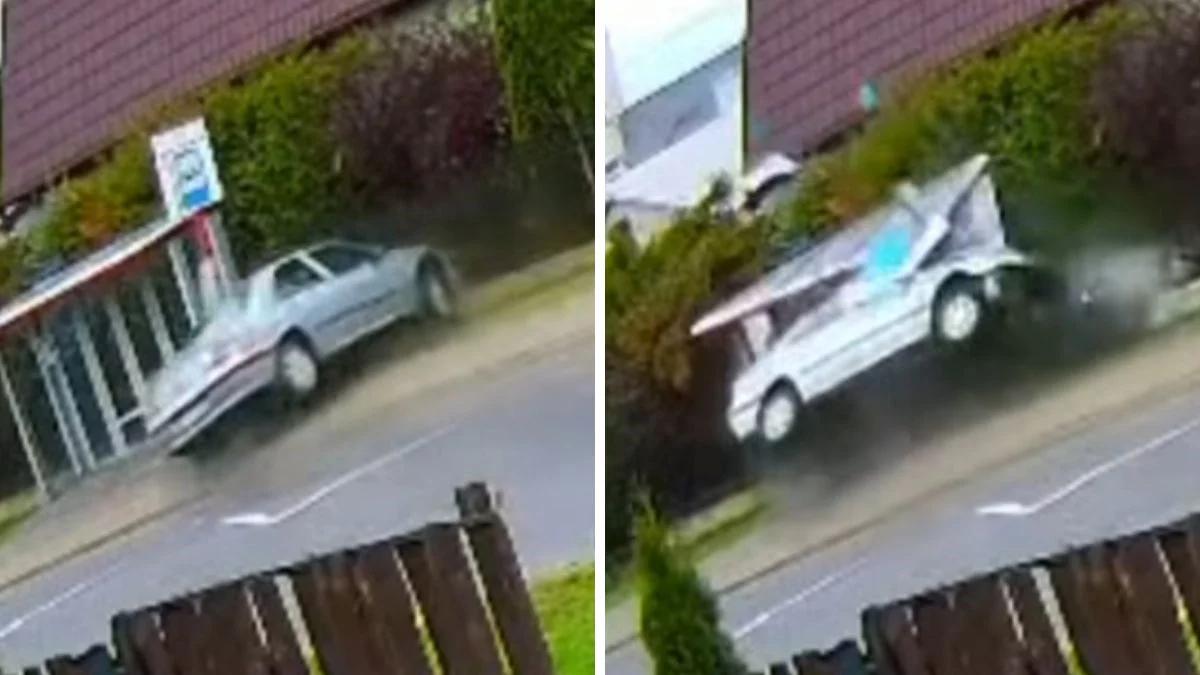 Glinianka. Wjechała w przystanek autobusowy. Miała trzy promile [WIDEO]