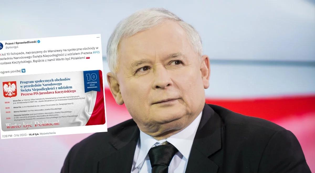 Społeczne obchody Święta Niepodległości 10 listopada. Jest planowane wystąpienie Jarosława Kaczyńskiego