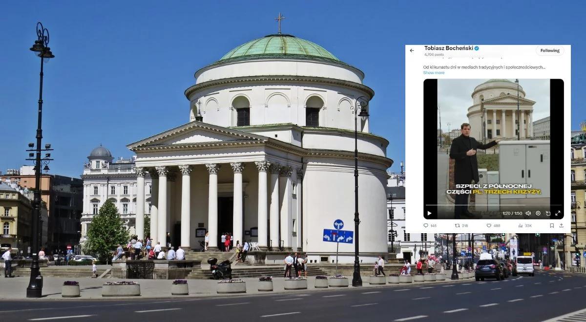 Kontrowersyjne efekty remontu pl. Trzech Krzyży. Wojewoda mazowiecki: niedbałość, Warszawa zasługuje na więcej!