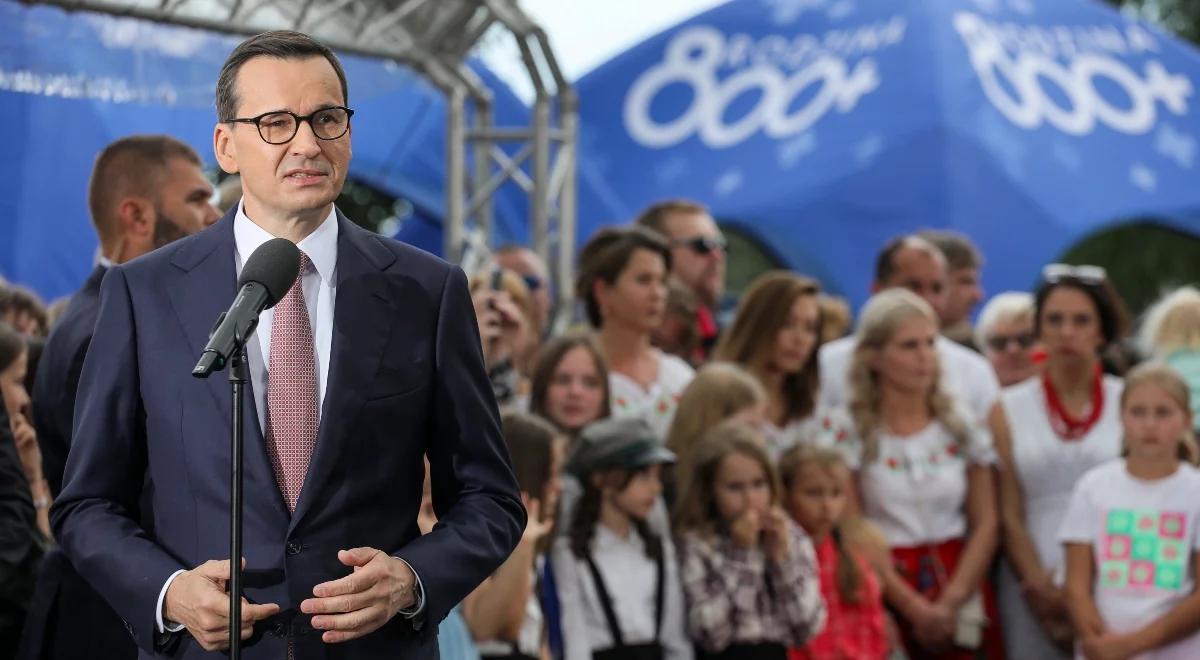 Premier Morawiecki: nie zabraknie pieniędzy na 800+, mamy solidnie zabezpieczony budżet 