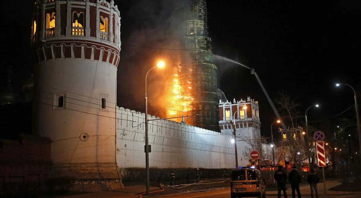 Pożar w pobliżu Kremla. Płonęła zabytkowa wieża klasztorna