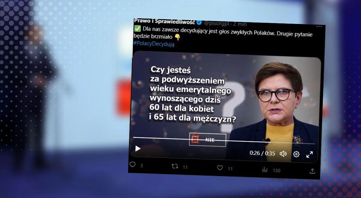 PiS ujawniło drugie pytanie w referendum. Znamy jego treść