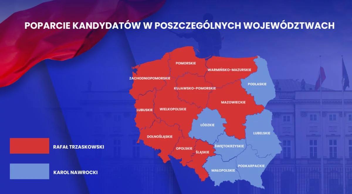 Wyniki wyborów 2025. Trzaskowski kontra Nawrocki. Tak zagłosowały województwa