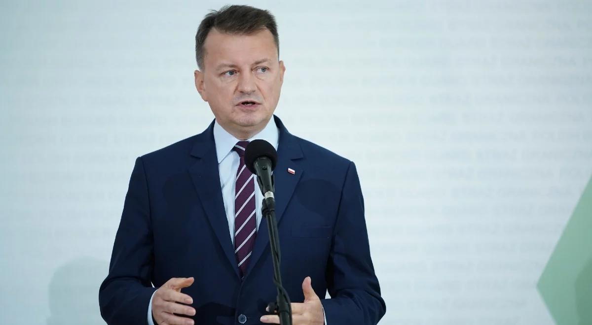 "Oczekuję wsparcia opozycji dla instytucji państwa". Szef MON o sytuacji na granicy z Białorusią