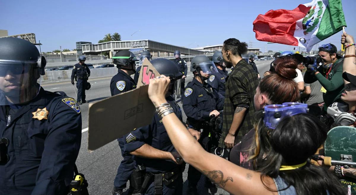 Masowe protesty przeciwko polityce Trumpa. Godzina policyjna w Los Angeles