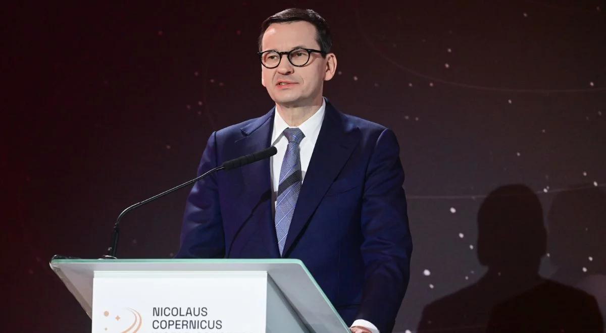 Premier Morawiecki: dla wielu agresja na Ukrainę była tak samo trudna do przyjęcia, jak tezy Kopernika