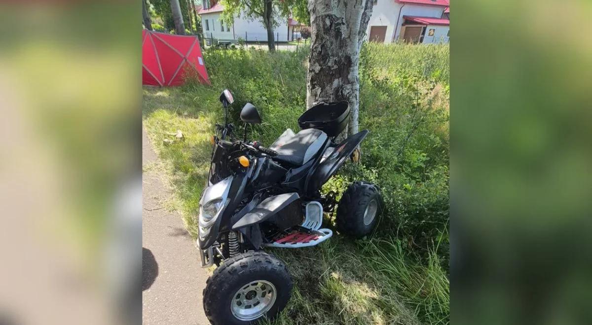 Śmiertelny wypadek w Nowęcinie. Kierowca quada uderzył w drzewo