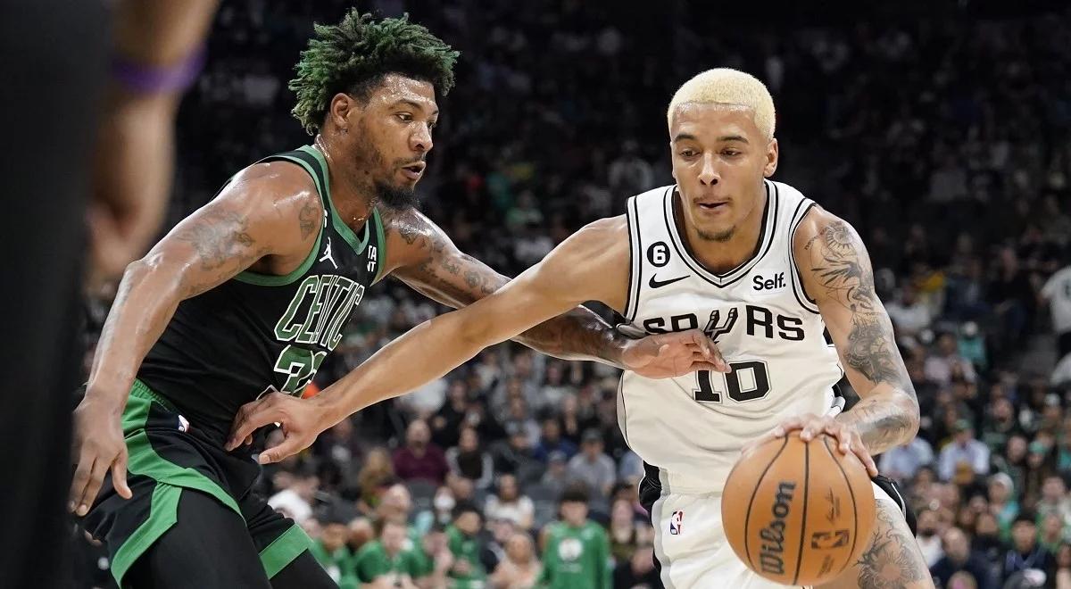 NBA: San Antonio Spurs przegrali z Boston Celtics. Sochan z kolejnym dobrym występem