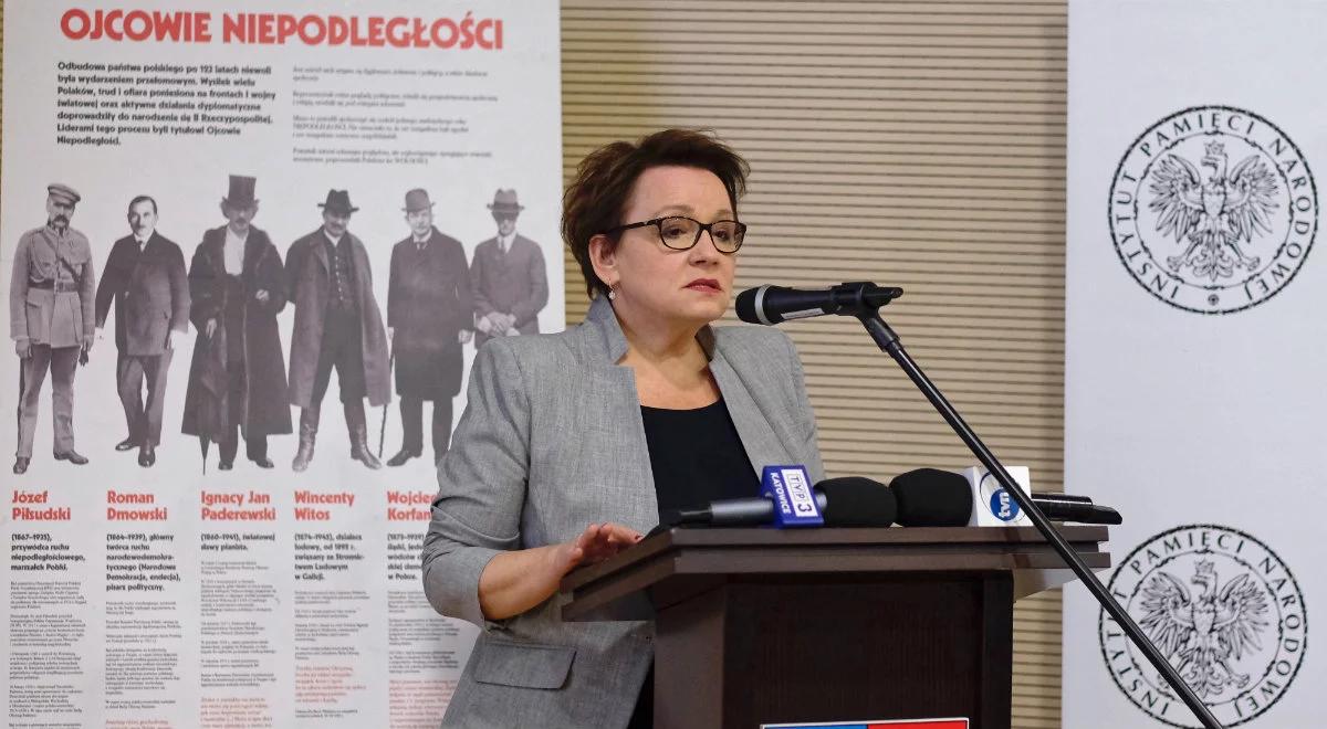 Anna Zalewska: praca nauczycieli była przez lata wpisana w odzyskiwanie niepodległości