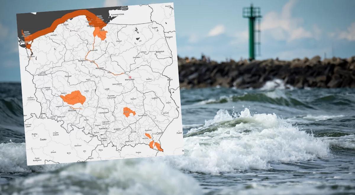 Wysokie stany wód w Bałtyku i na Żuławach. IMGW wydał alerty hydrologiczne