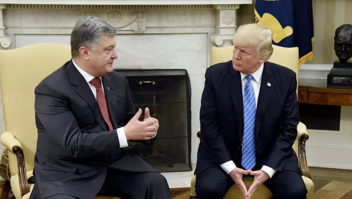 Prezydent Ukrainy u Donalda Trumpa. "Petro Poroszenko wraca z Waszyngtonu z tarczą"