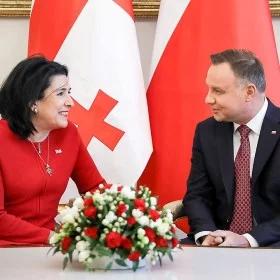 "Państwa okupowane przez Rosję powinny być razem". Andrzej Duda po spotkaniu z prezydent Gruzji